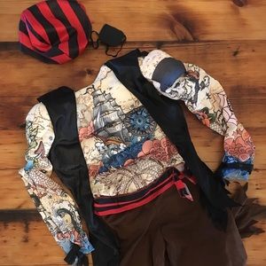 Boys muscle pirate costume